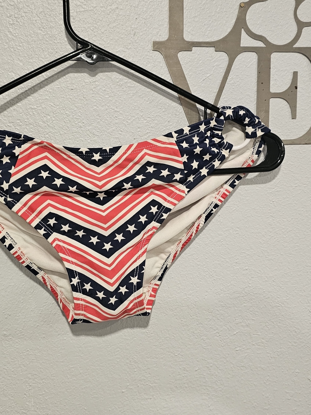 Women’s Navy & Red Star Chevron Bikini Bottom